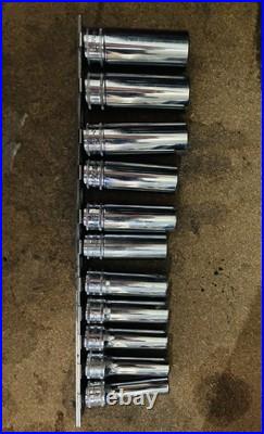 Snap On 3/8 Drive 6 Sided Deep Socket Set only