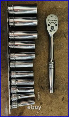 Snap On 3/8 Drive 6 Sided Deep Socket Set only