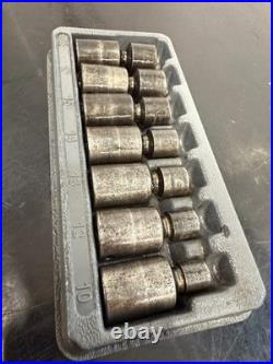 Snap On 3/8 Drive swivel 6-Point Metric Flank Drive Shallow Impact Socket Set Snap On 3/8 Drive swivel 6-Point Metric Flank Drive Shallow Impact Socket Set