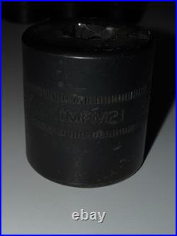 Snap On 3/8 Short Impact Sockets Set IMFM Set 8mm To 24mm Please Read