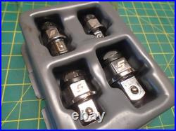 Snap-On 4 Pc Set Ratcheting Wrench Adaptors For 13mm RWA404 1/4 3/8 1/2 Hex