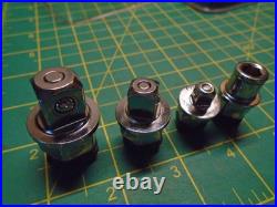 Snap-On 4 Pc Set Ratcheting Wrench Adaptors For 13mm RWA404 1/4 3/8 1/2 Hex