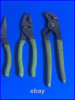 Snap On 4pc Extreme Green Pliers & Cutters Set In Case