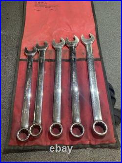 Snap On 5 pc 12-Point Metric Flank Drive Plus Combination Wrench Set (20-24 mm)