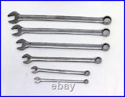 Snap On 6 Piece SAE 12 Point Combination Wrench Set