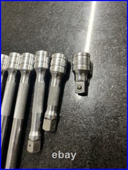 Snap On 6 pc 3/8 Drive Knurled Extension Set 206AFX