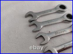 Snap On 7-Pc 12-Point Metric Flank Drive Short Ratcheting Wrench (8-14mm) OXIRM