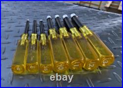 Snap On 7 Pc NDM Series Metric Nut Driver Set, Amber Handle 13,12,11,10,5.5,5,4