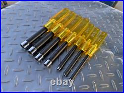 Snap On 7 Pc NDM Series Metric Nut Driver Set, Amber Handle 13,12,11,10,5.5,5,4