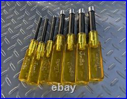 Snap On 7 Pc NDM Series Metric Nut Driver Set, Amber Handle 13,12,11,10,5.5,5,4
