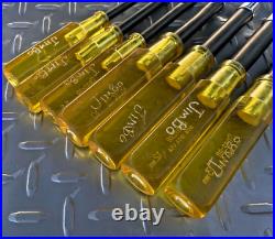 Snap On 7 Pc NDM Series Metric Nut Driver Set, Amber Handle 13,12,11,10,5.5,5,4