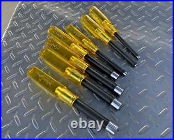 Snap On 7 Pc NDM Series Metric Nut Driver Set, Amber Handle 13,12,11,10,5.5,5,4