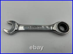 Snap On 7pc Metric Flank Drive Short Ratcheting Combination Wrench Set OXIRM707
