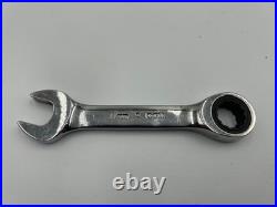 Snap On 7pc Metric Flank Drive Short Ratcheting Combination Wrench Set OXIRM707