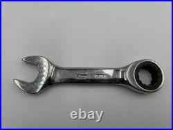 Snap On 7pc Metric Flank Drive Short Ratcheting Combination Wrench Set OXIRM707