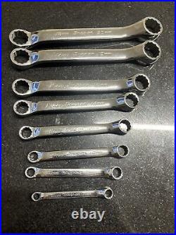 Snap On 8 pc 12-Point Metric Short 10° Offset Box Wrench Set 6/7-18/20 mm