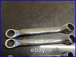 Snap On 8 pc 12-Point Metric Short 10° Offset Box Wrench Set 6/7-18/20 mm