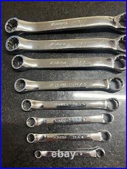 Snap On 8 pc 12-Point Metric Short 10° Offset Box Wrench Set 6/7-18/20 mm