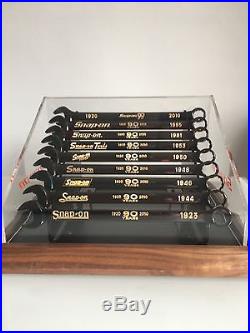 Snap On 90th Anniversary 24k Gold Engraved Spanner Display Set
