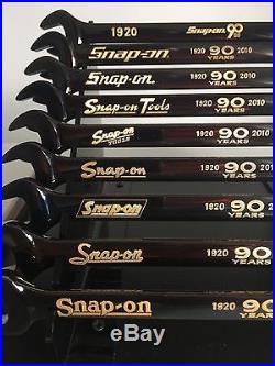 Snap On 90th Anniversary 24k Gold Engraved Spanner Display Set