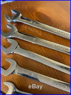 Snap-On 9 Piece 6-Point SAE Flank Drive Standard Combo Wrench Set 5/16-3/4