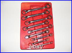 Snap On 9pc SAE 10º Offset Box End Wrench Set 3/16 13/16