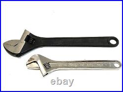 Snap On And Blue Point Adjustable Crescent Wrench 2pc Lot