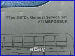 Snap On Blue Point 77 pcs 3/8 General Service Kit Socket Set 277MBPGSS