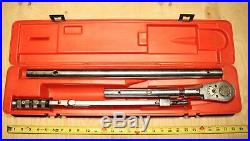 Snap On Caterpillar 3/4 Drive 600ftlbs Torque Wrench in Case 8T9294 with ADAPTER