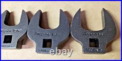 Snap-On Crows Foot Wrench Set Black Industrial 3/8-1 11-Piece VERY NICE
