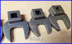 Snap-On Crows Foot Wrench Set Black Industrial 7/16-13/16 7-Piece VERY NICE