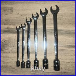 Snap-On FHOM606B 6pc Flex-Head/Open-End Combination Wrench Set