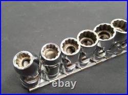 Snap On FU Series 12 Piece 3/8 Drive Swivel Socket Set 5/16 1 withRack Snap On FU Series 12 Piece 3/8 Drive Swivel Socket Set 5/16 1 withRack