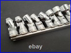 Snap On FU Series 12 Piece 3/8 Drive Swivel Socket Set 5/16 1 withRack Snap On FU Series 12 Piece 3/8 Drive Swivel Socket Set 5/16 1 withRack