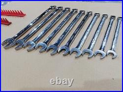 Snap On Flank Drive Plus Metric Combination Spanner Set Chrome With Rack