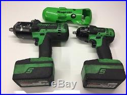 Snap On Green 18v Lithium Cordless Impact Wrenches 1/2 & 3/8 4ah Latest Model