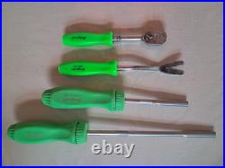 Snap On Green Hard Handle Screwdrivers, 1/4 Rachet, Trim Tool