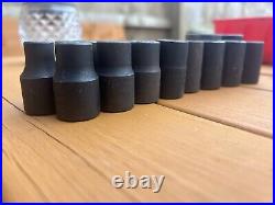 Snap On Impact Socket Set 1/2 6 Point Shallow