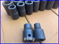 Snap On Impact Socket Set 1/2 6 Point Shallow