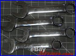 Snap On Large SAE Short Combination Wrench Add On Set 4Pc 1 1/16 1 1/4 12Pt