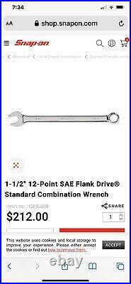 Snap On Large Wrench Set (1-1/2 -1-3/4-2)