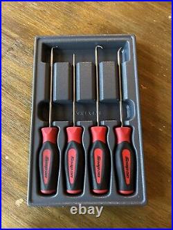 Snap On Long Pick Set Hard Handles Red With Tray