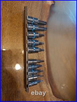 Snap-On Male Torx Set Of 10 3/8 and 1/4 Drive Sockets T8 T50