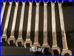 Snap On OEXM USA 12 Point chrome spanner/wrench metric set of 21 from 8mm-29mm