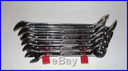 Snap On Open End Angle Head 4-Way Wrench Set 6 pc 3/4 1-1/8 Chrome