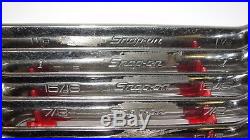 Snap On Open End Angle Head 4-Way Wrench Set 6 pc 3/4 1-1/8 Chrome