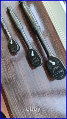 Snap On Ratchet Set Black 1/2 3/8 & 1/4 Drive GS80A GF80 & GT72 Dual 80 USA