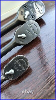 Snap On Ratchet Set Black 1/2 3/8 & 1/4 Drive GS80A GF80 & GT72 Dual 80 USA
