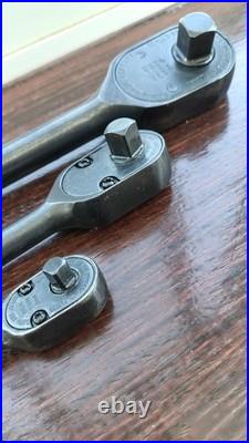 Snap On Ratchet Set Black 1/2 3/8 & 1/4 Drive GS80A GF80 & GT72 Dual 80 USA