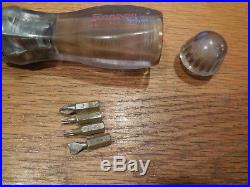 Snap On Ratcheting Screwdriver Clear Gray Handle SSDMR4B VERY RARE Hard TO FIND